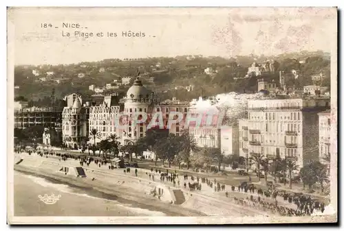 Nice Cartes postales La plage et les hotels