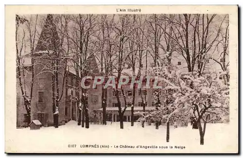 Lompnes Cartes postales Le chateau d&#39Angeville sous la neige