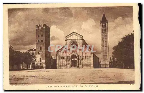 Italia - Italy - Italie - Verona - Basilica di S Zeno - Ansichtskarte AK