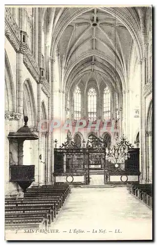 Saint Riquier Cartes postales L&#39eglise La nef