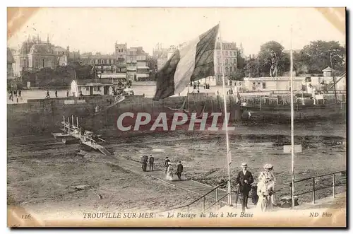 Trouville sur Mer Ansichtskarte AK Le passage du bac a mer basse