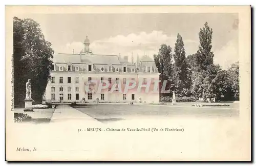 Melun Ansichtskarte AK Chateau de Vaulx le Penil (vu de l&#39interieur)