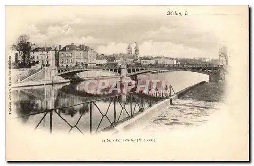 Melun Cartes postales Pont de fer (vue aval)