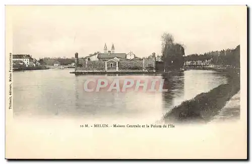 Melun Ansichtskarte AK Maison centrale et la pointe de l&#39Ile