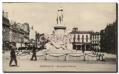 Bordeaux Cartes postales Monument Gambetta