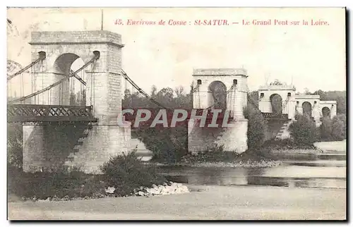 Environs de St Cosne Cartes postales St Satur Le grand pont sur la Loire