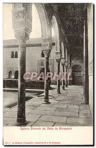 Espagne Espana Spain Ansichtskarte AK galeria Poniente del Patio de Arayanes