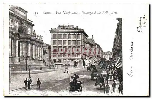 ITalie Italia Roma Cartes postales Via Nazionale Palazzo delle Belle Arti