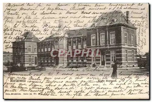Belgie Belgique Cartes postales Morlanweiz Ecole moyenne