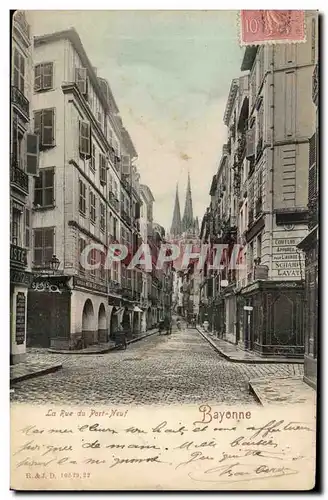 Bayonne Ansichtskarte AK La rue du Port Neuf