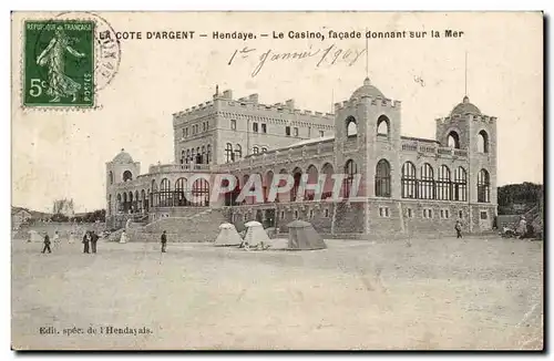 Hendaye Cartes postales Le casino Facade donnant sur la mer