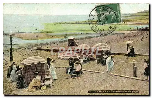 Le Havre Ansichtskarte AK Vue generale de la plage