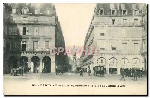 Paris Cartes postales PLace des Pyramides et statue de Jeanne d&#39arc