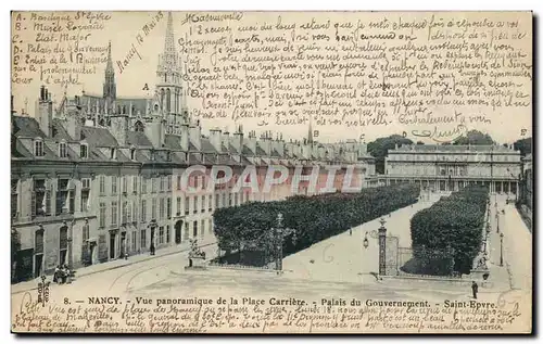 Nancy Cartes postales Vue panoramique de la place CArriere Palais du Gouvernement Saint Epvre