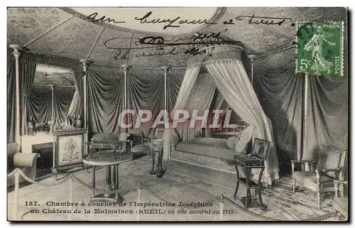 Cartes postales Chambre a coucher de l&#39imperatrice Josephine au chateau de la Malmaison (Rueil Napoleon)