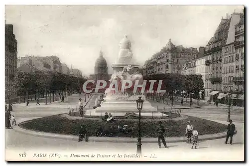 Paris Cartes postales Monument de Pasteur et les Invalides