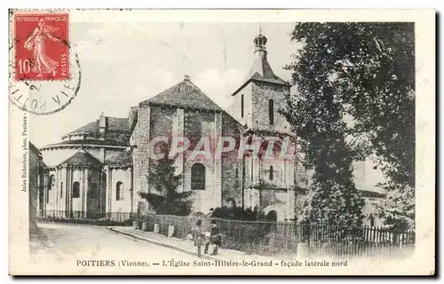 Poitiers Cartes postales L&#39eglise Saint Hilaire le Grand Facade lateral nord