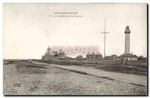 Cartes postales New Brighton Le phare et le casino (lighthouse)