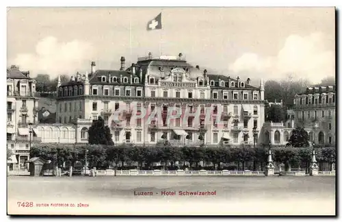 Suisse Luzern Ansichtskarte AK Hotel Schweizerhof