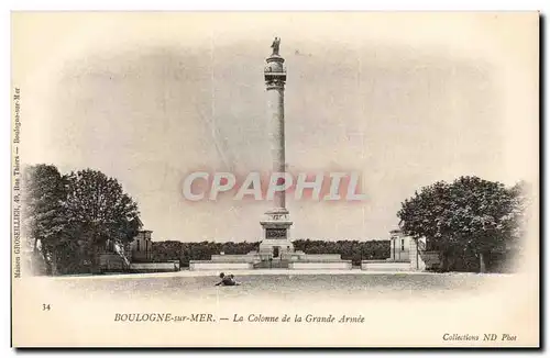 Boulogne sur mer Cartes postales La colonne de la grande armee