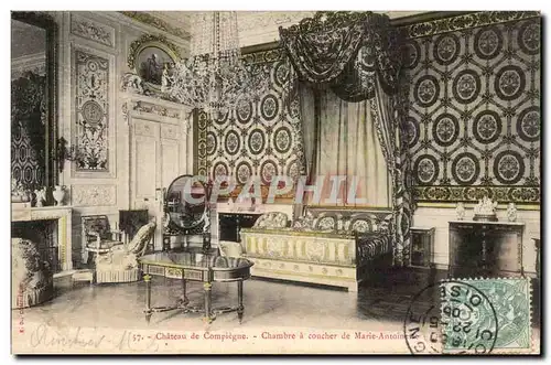 Ansichtskarte AK Chateau de Compiegne Chambre a coucher de marie Antoinette