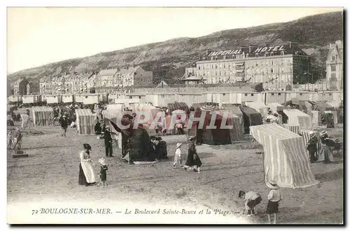 Boulogne sur Mer - Le Boulevard Sainte Beuve et la Plage - Cartes postales