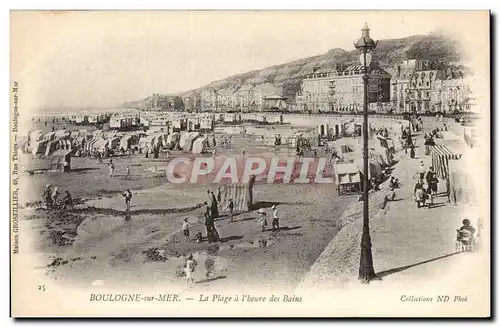 Boulogne sur Mer - La Plage a l&#39heure des Bains - Cartes postales