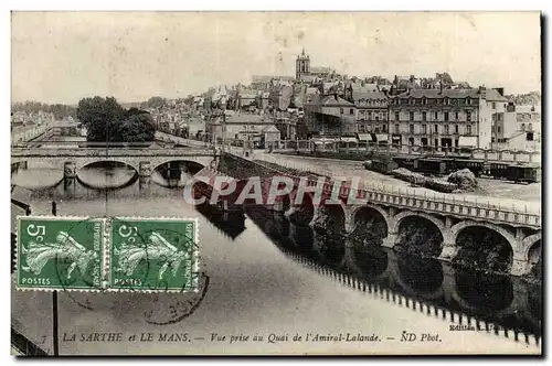 La sarthe - Le Mans - Vue Prise du Quai de l'Amiral Lalande - Cartes postales