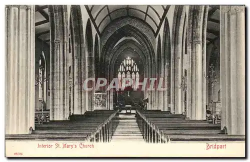 West Dorset - Bridport - Interior St Mary&#39s Church - Ansichtskarte AK