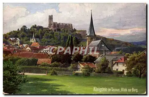 Allemagne - Deutschland - koenigstein im Taunus - Blick zur Burg - Cartes postales