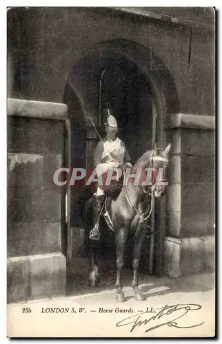 Grande Bretagne Great BRitain Cartes postales Londres London Horse guards &#39dragon cuirasser)