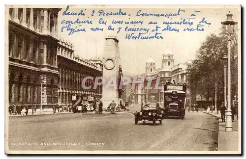 Grande Bretagne Great BRitain Londres London Cartes postales Cenotaph and Whitehall