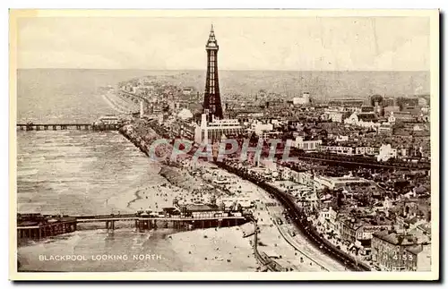 Grande Bretagne Great BRitain Cartes postales looking North Blackpool