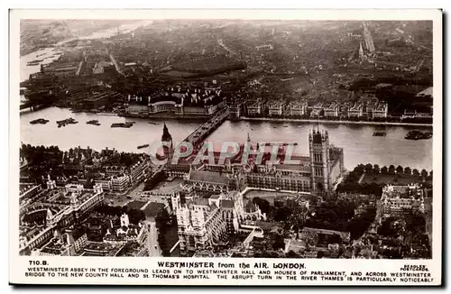 Grande Bretagne Great Britain Ansichtskarte AK Westminster from the air london Londres