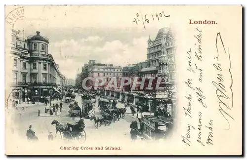 Angleterre - England - London - Charing Cross an Strand - Ansichtskarte AK