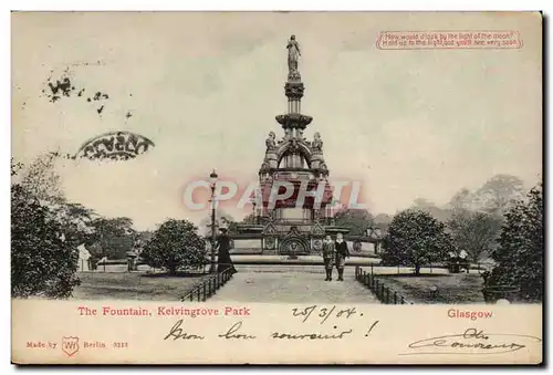 Ecosse - Scotland - Glascow The Fountain - Kelvingrove Park - Ansichtskarte AK