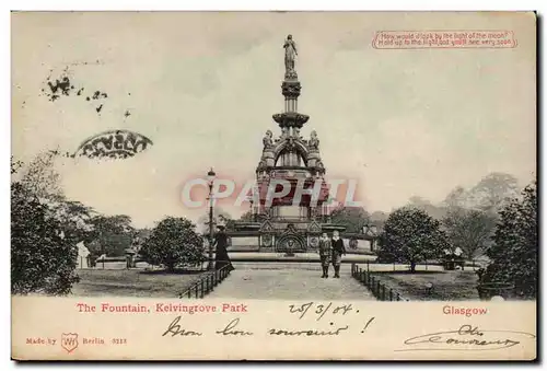 Ecosse - Scotland - Glascow The Fountain - Kelvingrove Park - Cartes postales