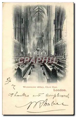 Angleterre - England - London - Westminster Abbey - Choir East - Parmentier Docteur a Lannoy - Ansichtskarte AK