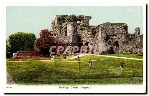 Grande Bretagne Great BRitain Ansichtskarte AK Denbigh castle interior (tennis)