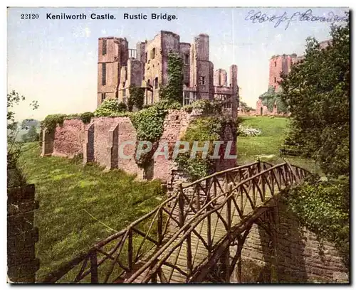 Grande Bretagne Great BRitain Cartes postales Kenilworth castle Rustic bridge