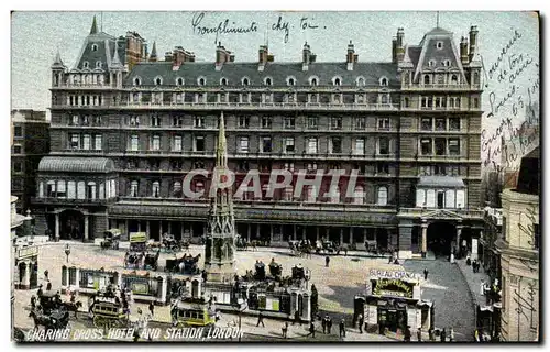 Grande Bretagne Great BRitain Cartes postales Londres London Charing cross hotel and station