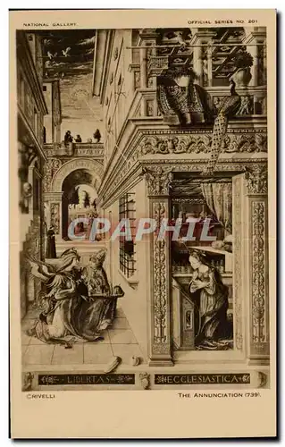 Grande Bretagne Great BRitain Cartes postales National gallery The annunciation annonciation