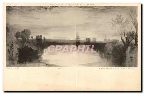 Grande Bretagne Great BRitain Cartes postales National gallery Turner chichester Channel