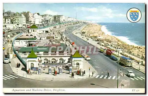 Grande Bretagne Great BRitain Moderne Karte Brighton Aquarium and Madeira Drive
