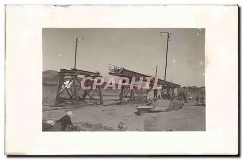 CARTE PHOTO Militaria Construction d&#39un pont (genie)