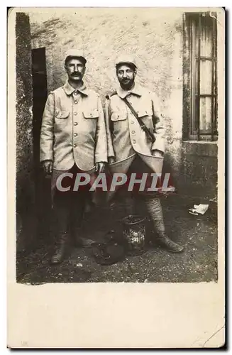 CARTE PHOTO Militaria Poilus