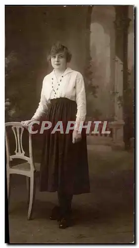 CARTE PHOTO Saint Ouen (93) Femme pour Madame Mariotte Avenue de la Republique Romainville en 1917