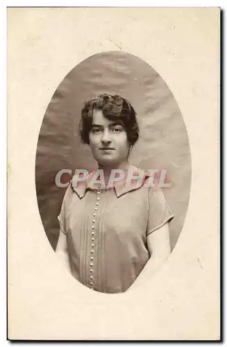 CARTE PHOTO Femme a Fresnay sur Sarthe