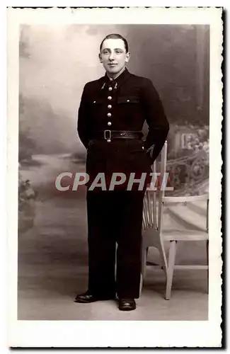 CARTE PHOTO Jeune soldat militaria