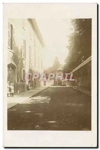 CARTE PHOTO Cour d&#39ecole (Paris ?)